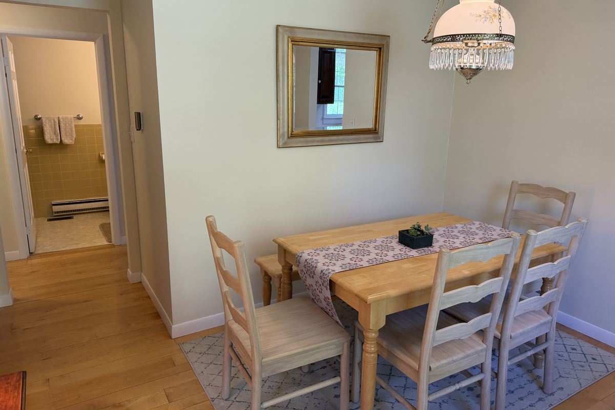 Dining room with 2nd bath beyond