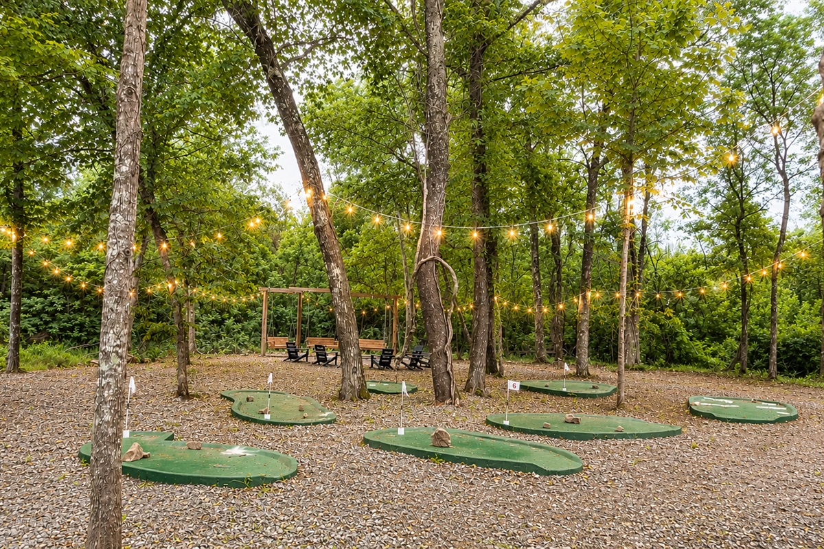 Outdoor Fun: Play your favorite games under twinkling lights amidst nature's beauty!