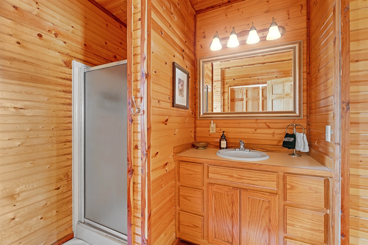 Indulge together in a spacious, romantic bathroom retreat