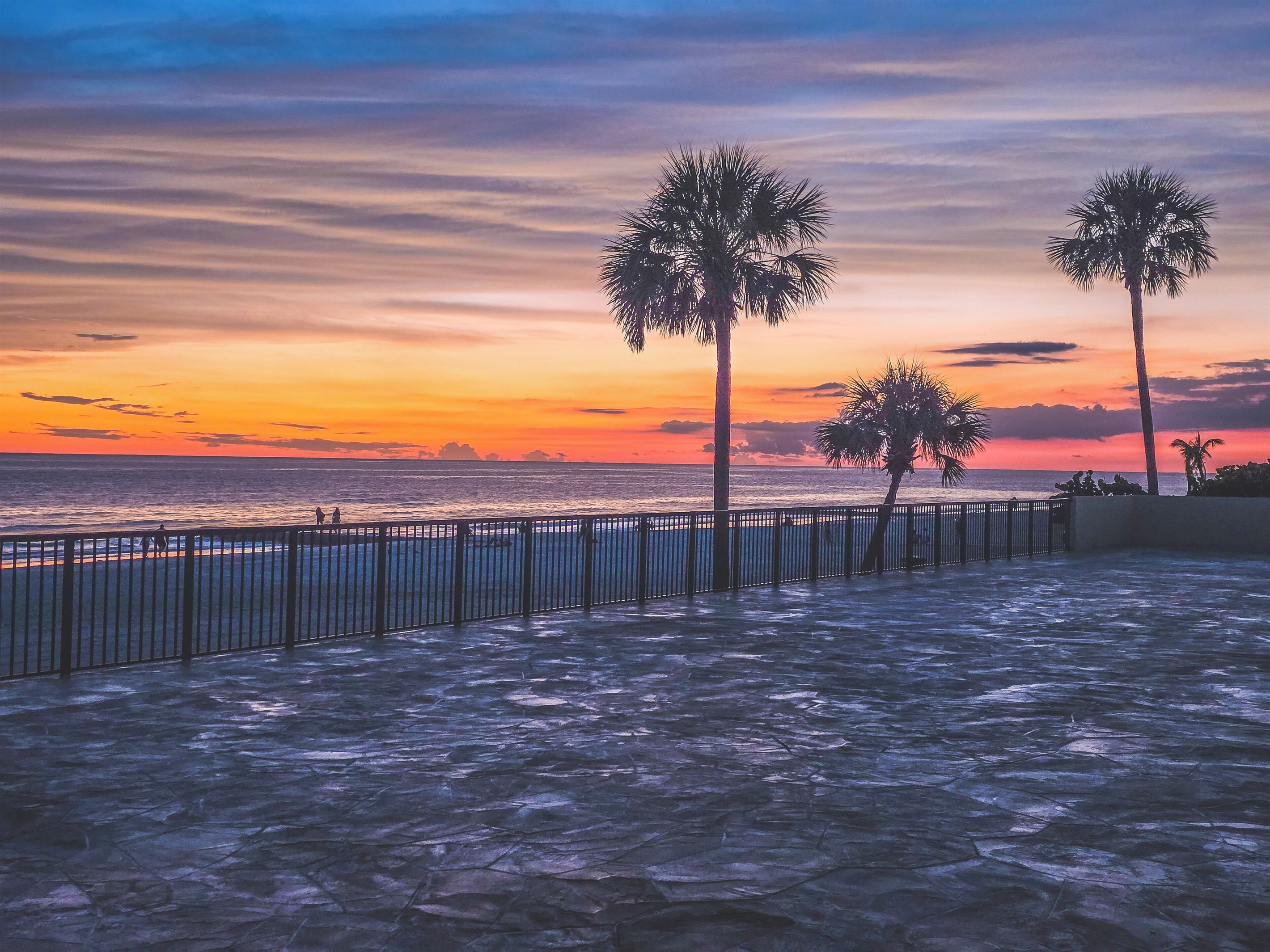 Our shuffleboard deck is so scenic, you might just pretend to play.