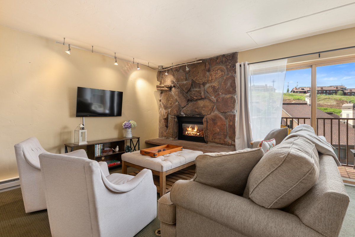 Gas Fireplace | Cozy Living Room | Scenic View