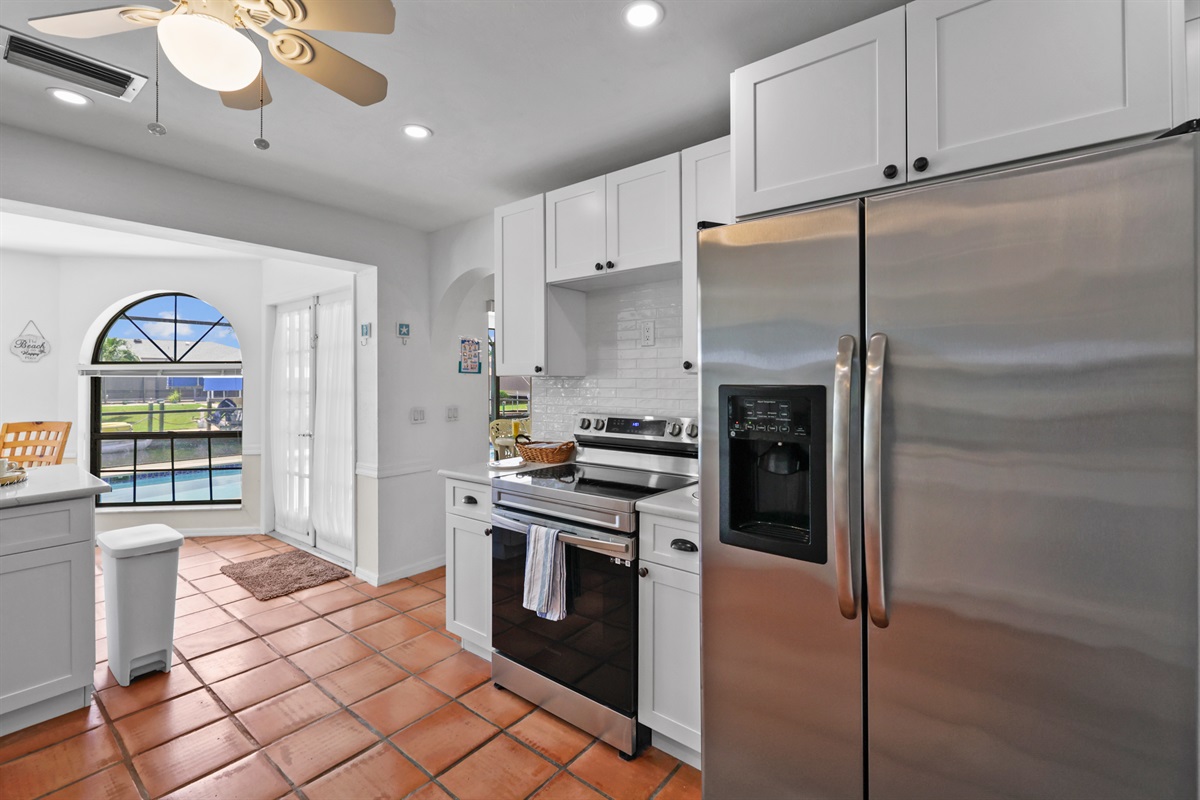 Stainless steel appliances for effortless meals