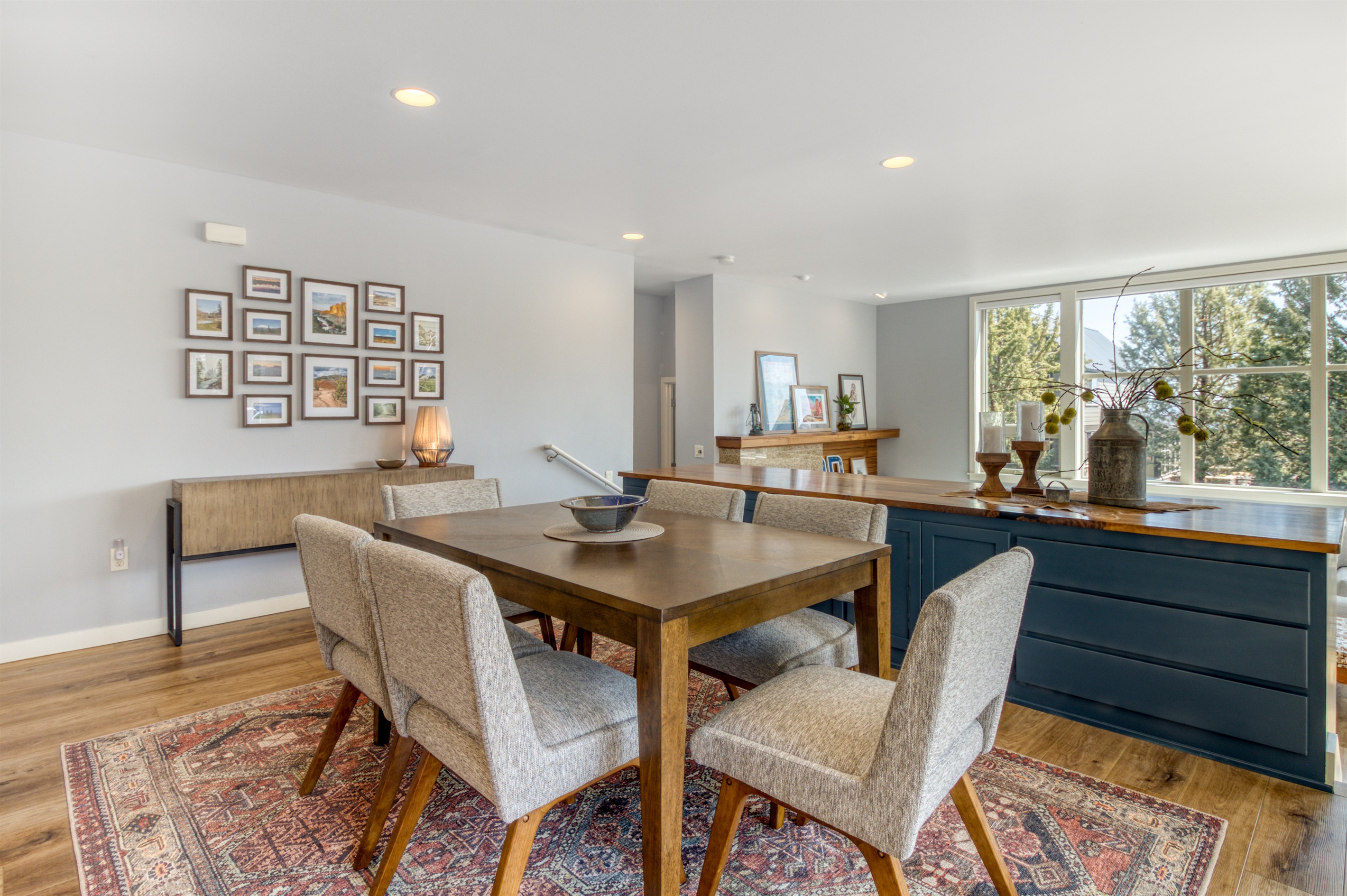 Spacious dining area for family meals and game nights.