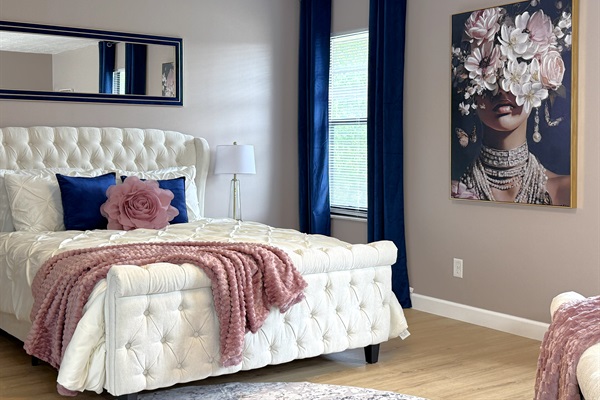 Primary Suite has 2 Queen Beds