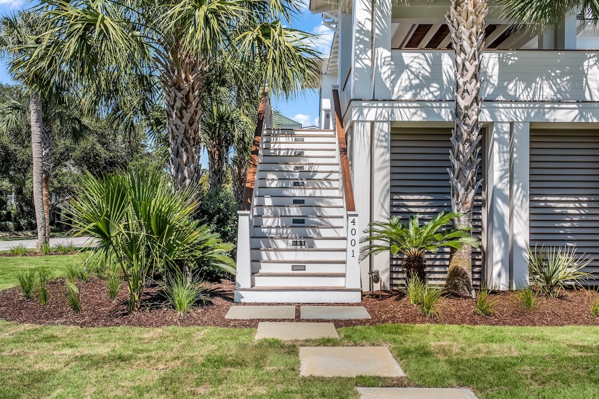 Front steps Shore Thing | 4001 Palm Blvd | Isle of Palms, SC | IOP Escapes