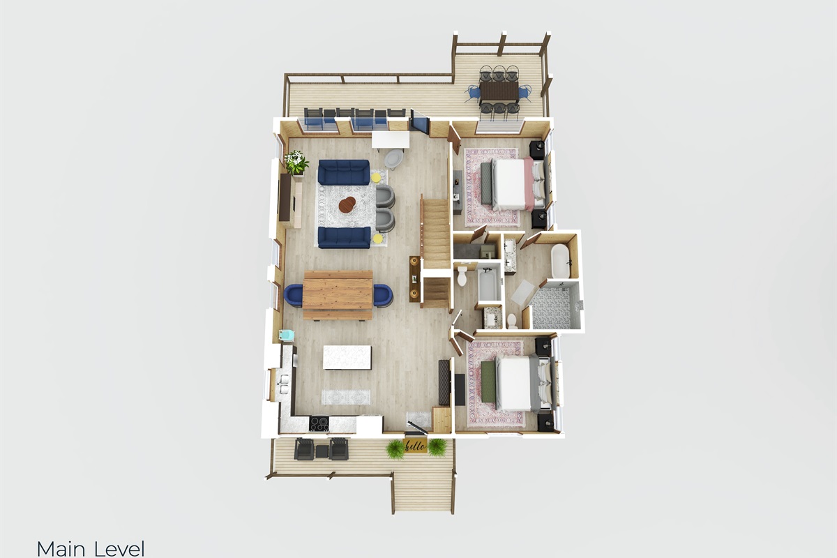 Main level floor map
