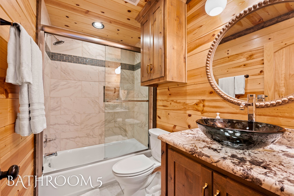 Elegant Bathroom with Tub and Shower Combo