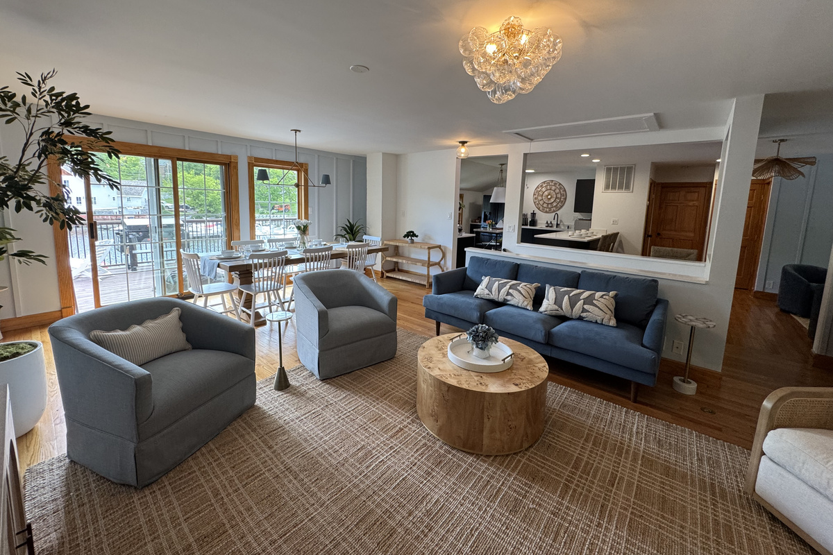 Bright open-concept living space designed for gathering
