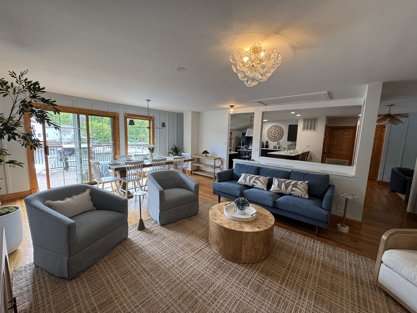 Bright open-concept living space designed for gathering