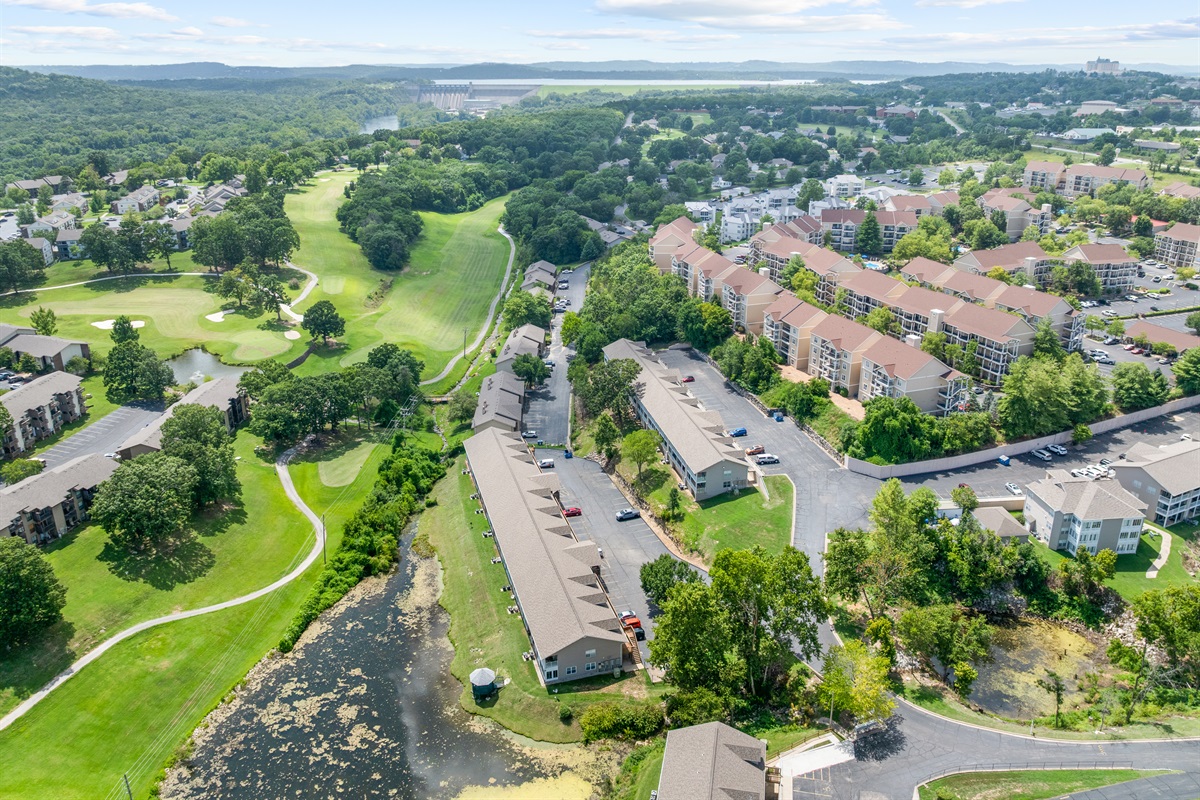 This wider aerial helps guests understand the surrounding area before they book.