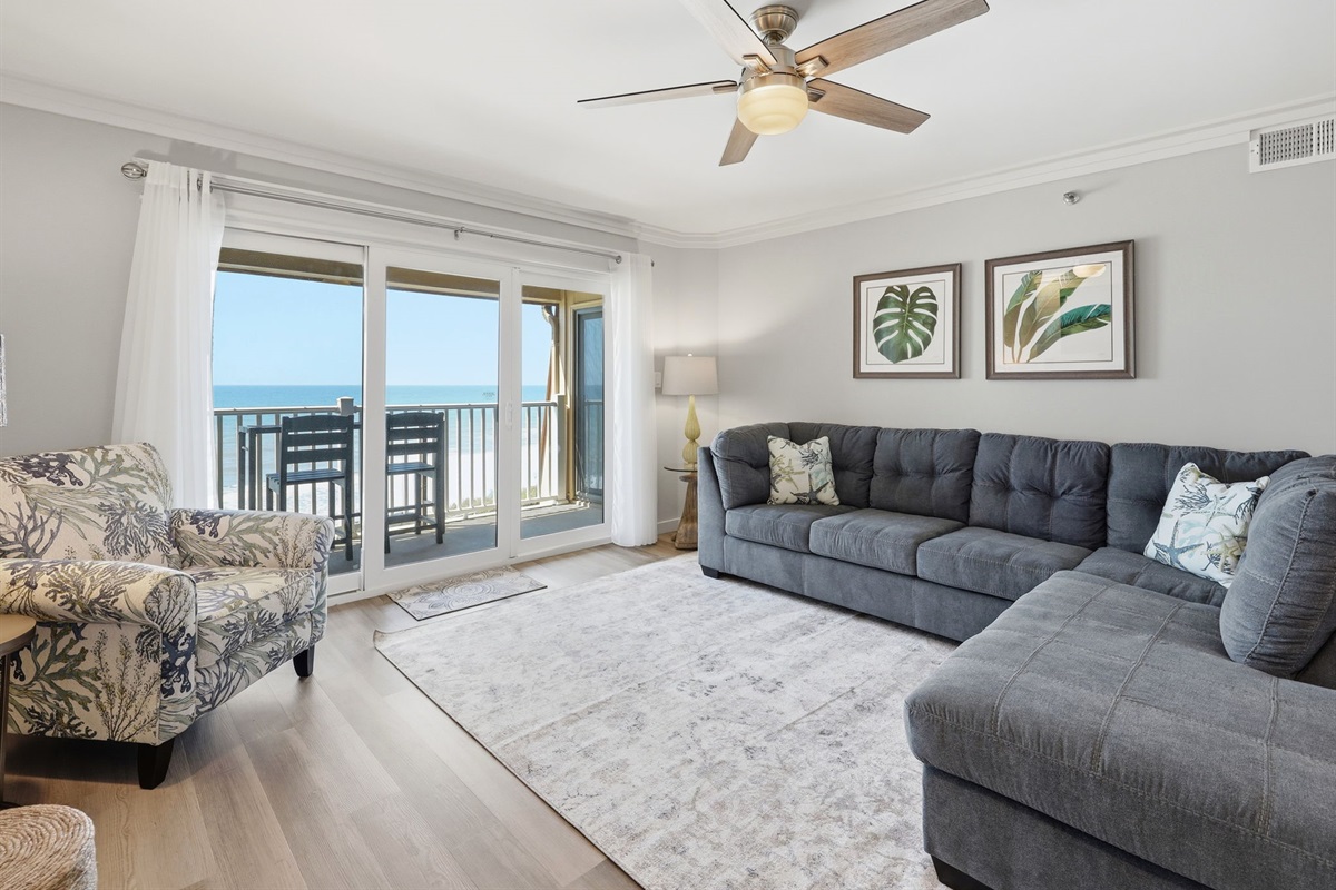 Bright coastal living with balcony access