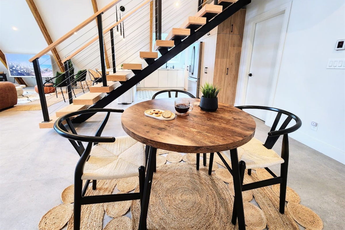 A small coffee area.