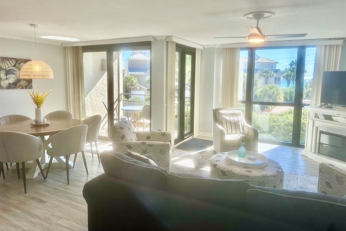 And, to the left of the living room is our dining area.