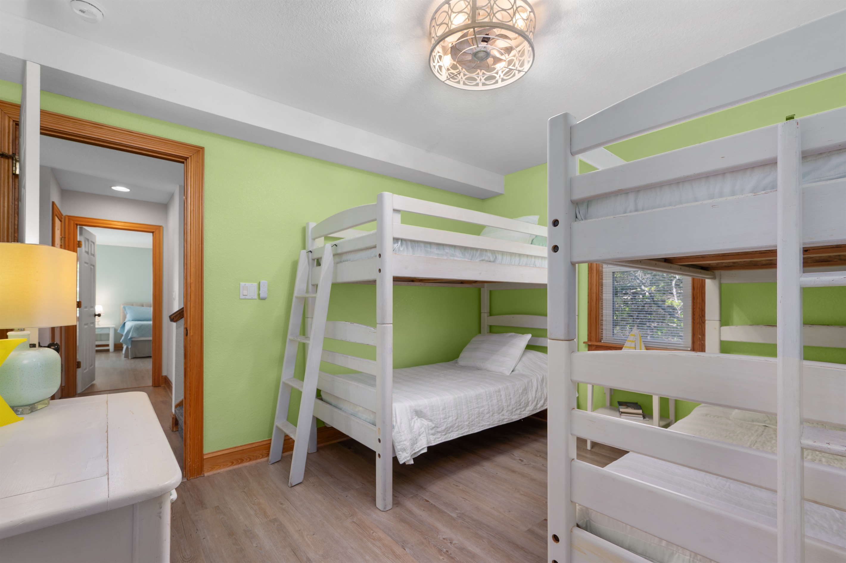 Welcome to bunk room 2! The two bunk rooms share a full bath with bathtub.