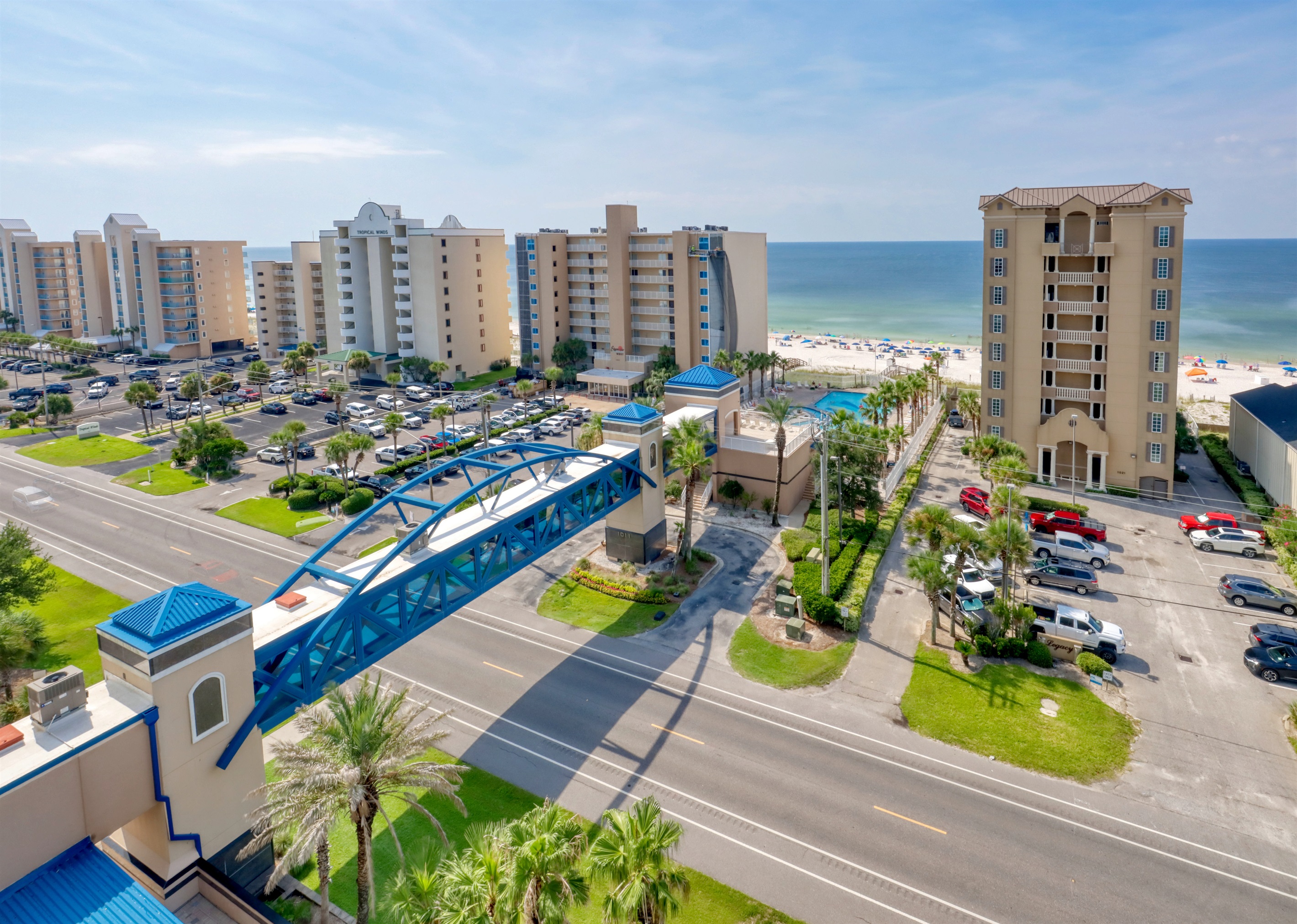 Balcony View of Beach Complex & Skywalk
