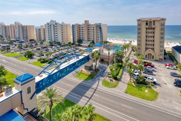 Balcony View of Beach Complex & Skywalk