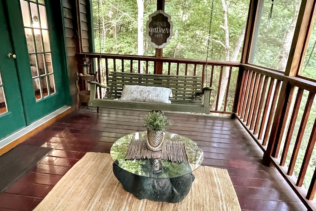 Swing on back deck