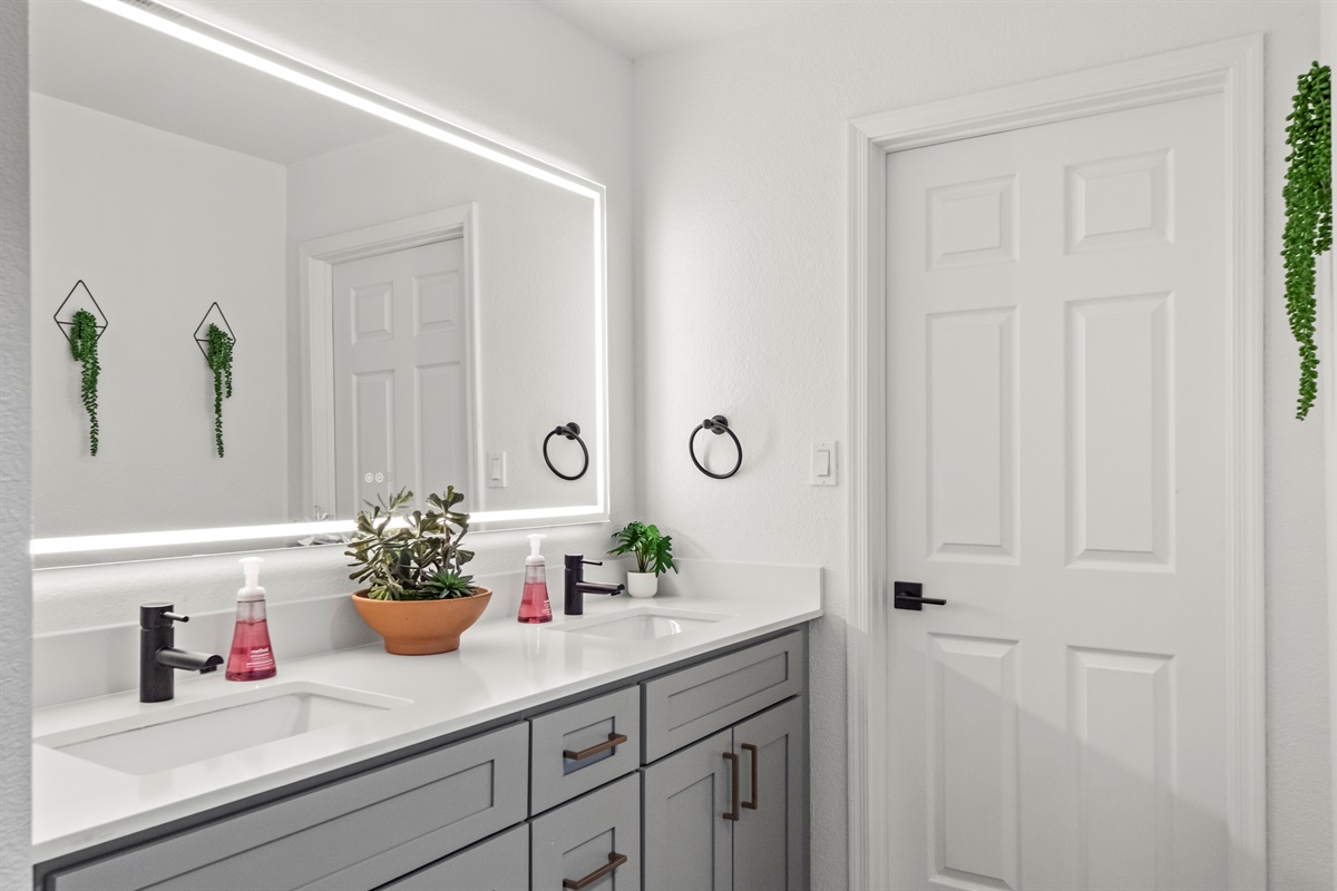Enjoy the convenience of a fully equipped bathroom with complimentary essentials provided.