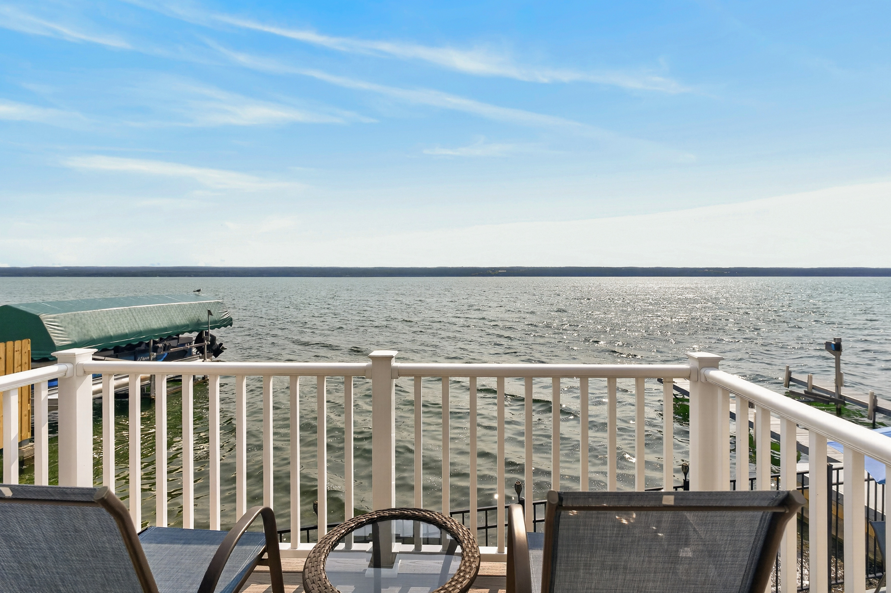 Upper balcony overlooking the lake