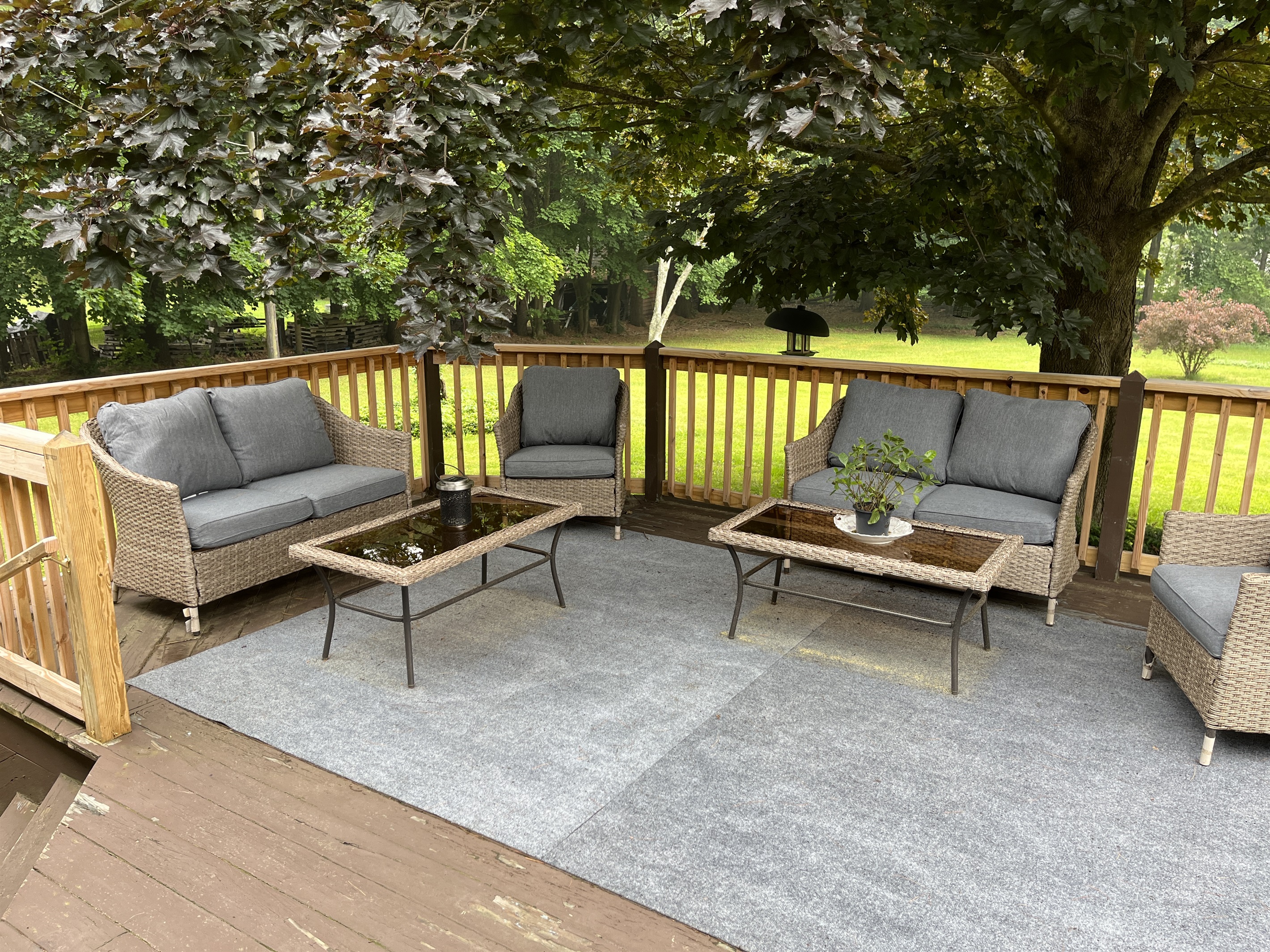 Back deck with seating