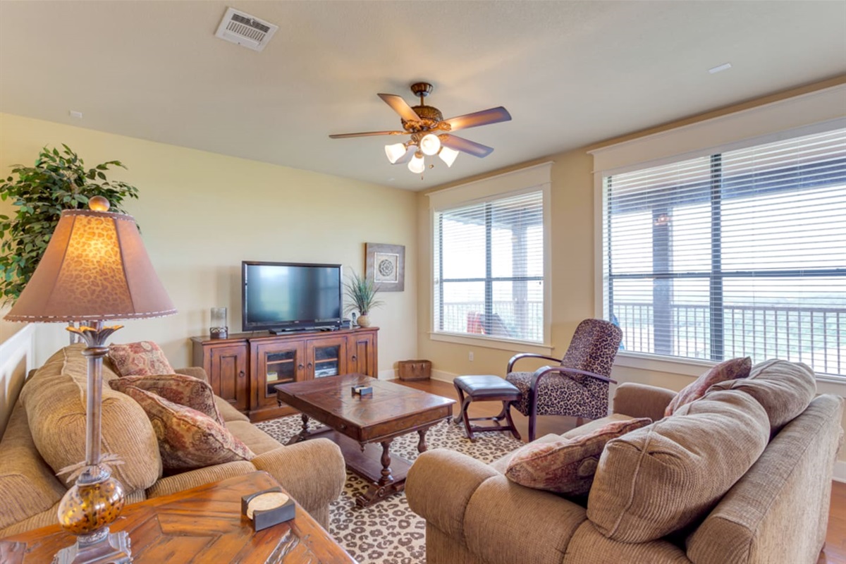 Living Area with Lake View