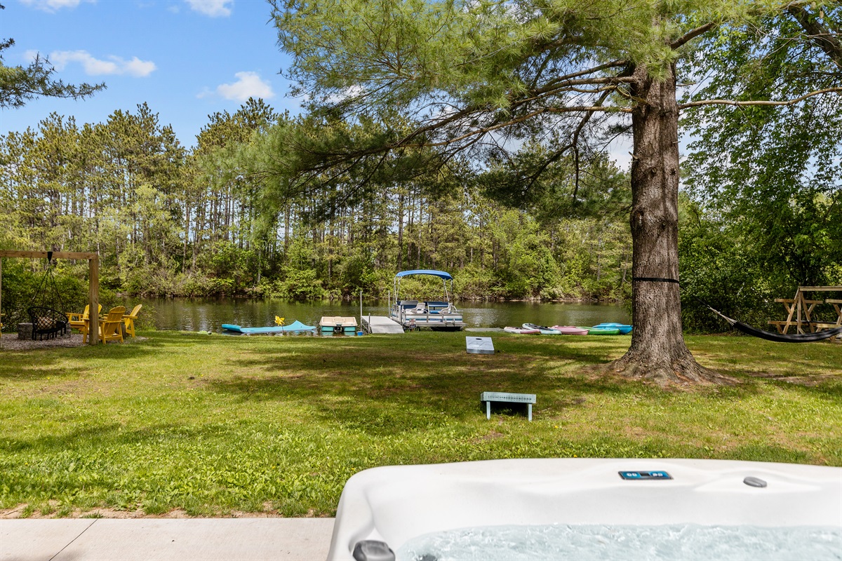 A favorite guest amenity, the hot tub offers year-round relaxation and comfort.
