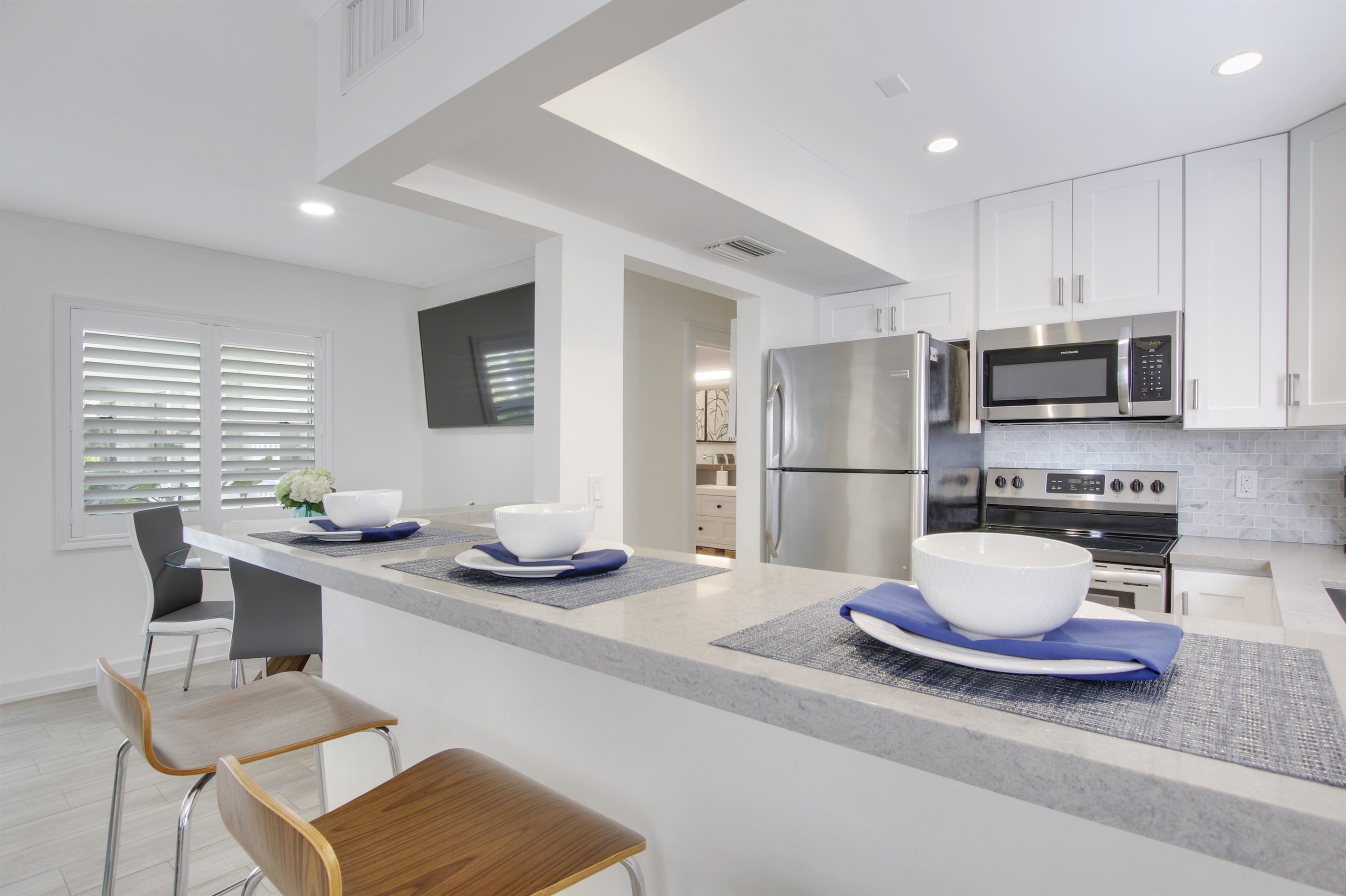 Snack at the island bar or use it as a second workspace