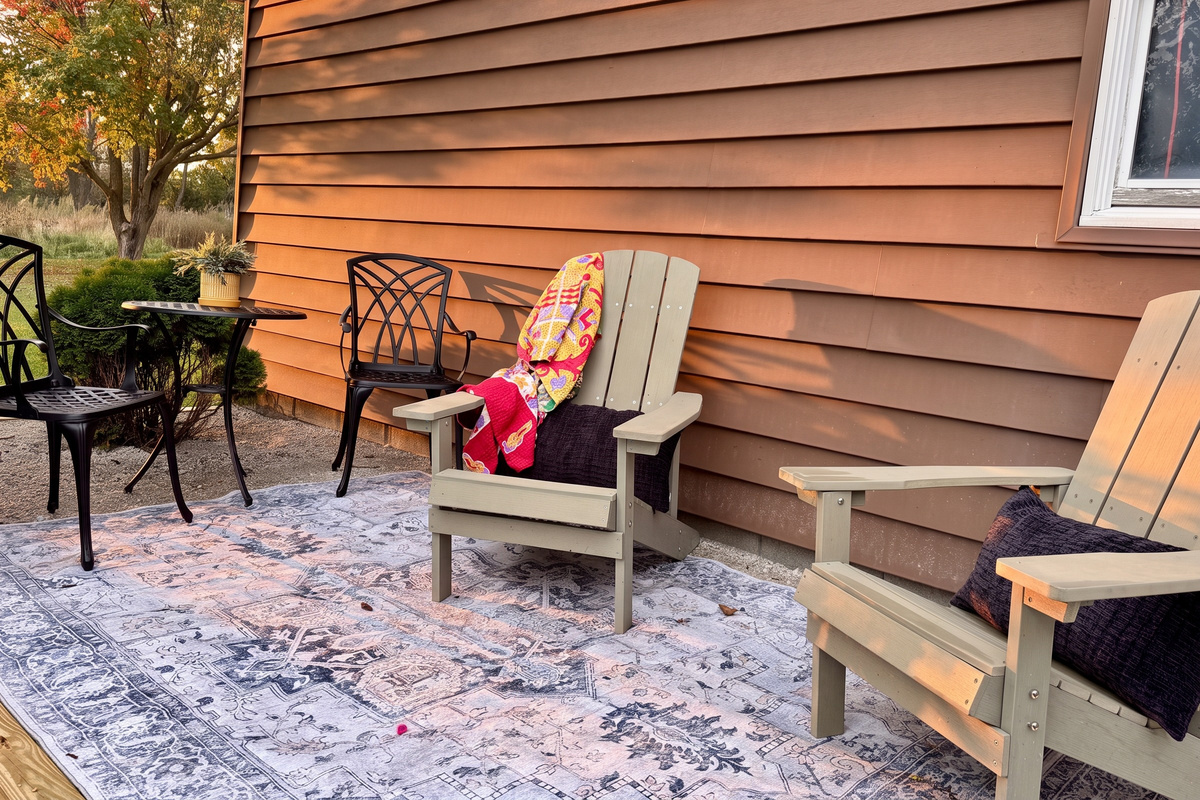 Relax and enjoy the peace and quiet of the Studio grounds in the adirondack chairs