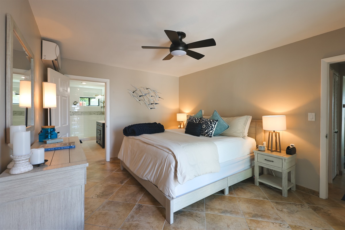 A king bed in the primary that you will relax into and have the best nights sleep!