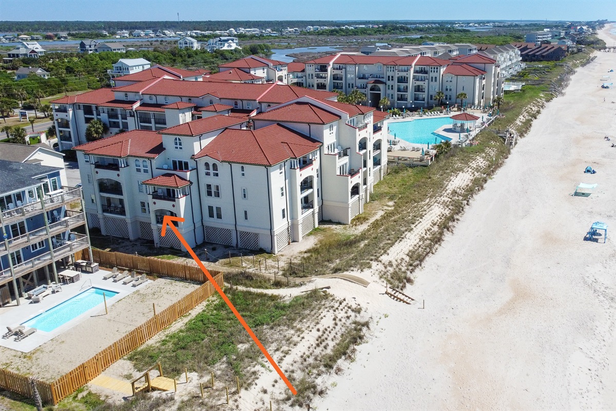 Private pool and easy beach access.