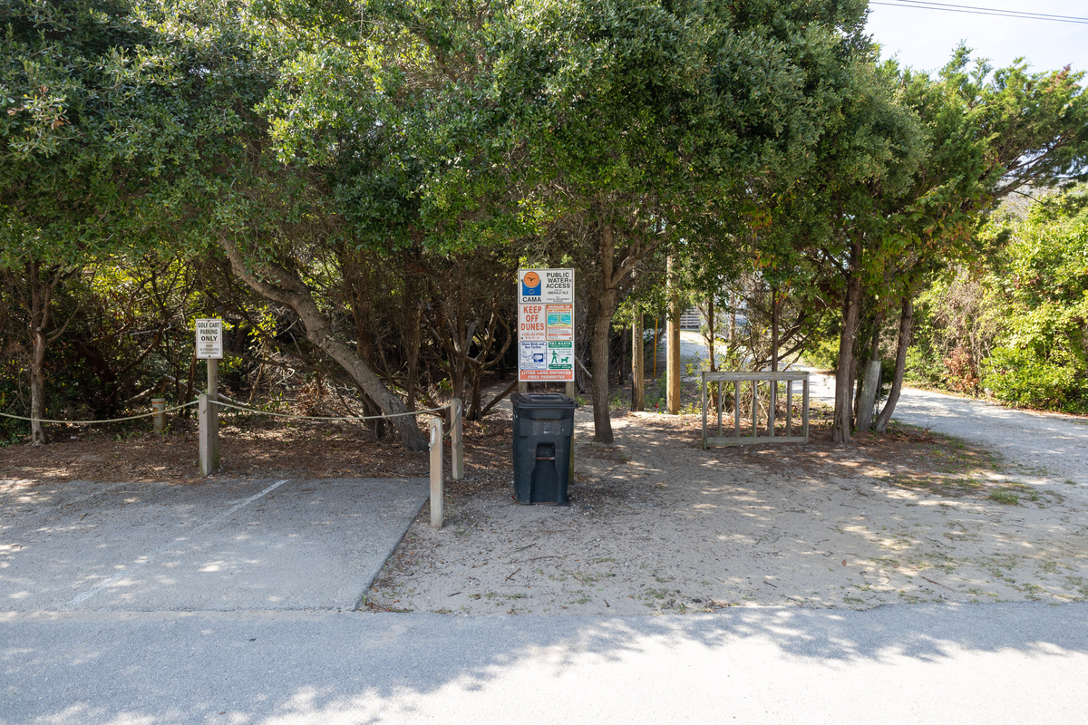 Nearby public beach access makes it easy to head from the home to the shore