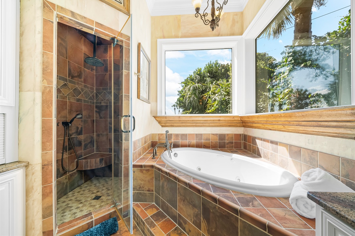 Wonderful Jacuzzi and Rain Shower