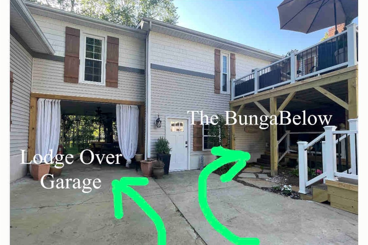 Check out one or both of our beautiful spaces—the Lodge Over Garage or our BungaBelow. 