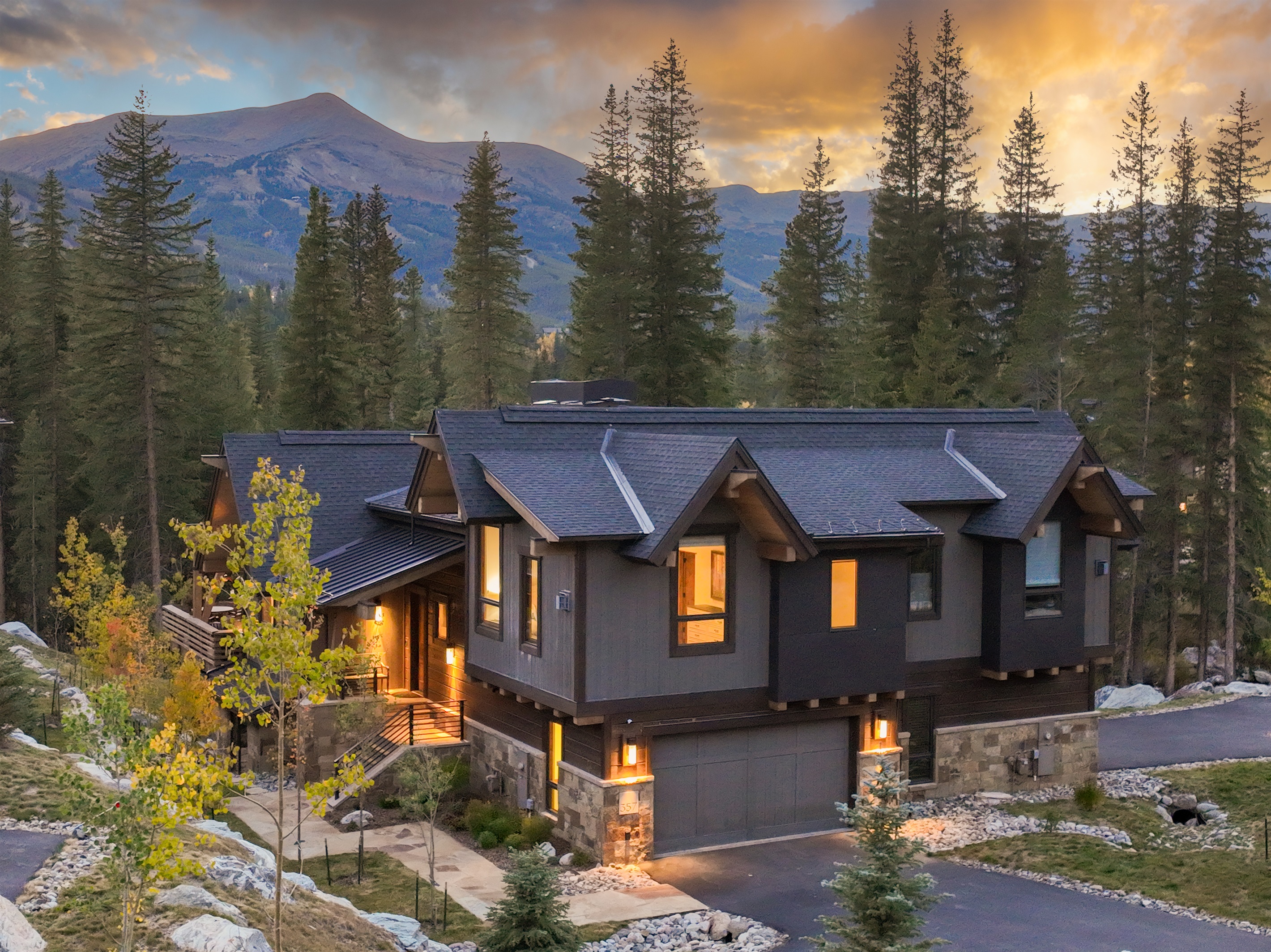 Riverside Escape with Breckenridge Ski Resort in background