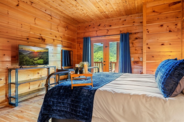 Step outside to serenity on your lower-level deck, ideal for quiet mornings or fresh-air relaxation.