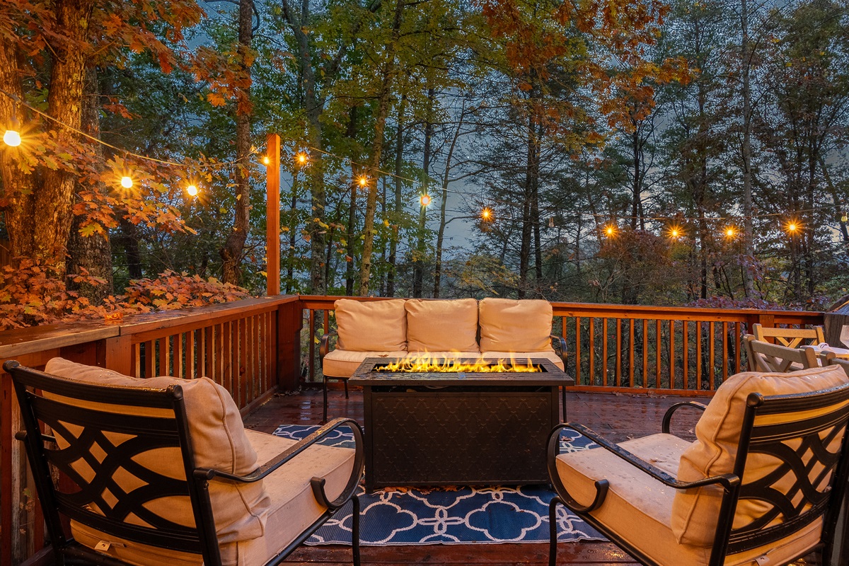 Spend your evenings on the deck enjoying the peacefulness of the mountains