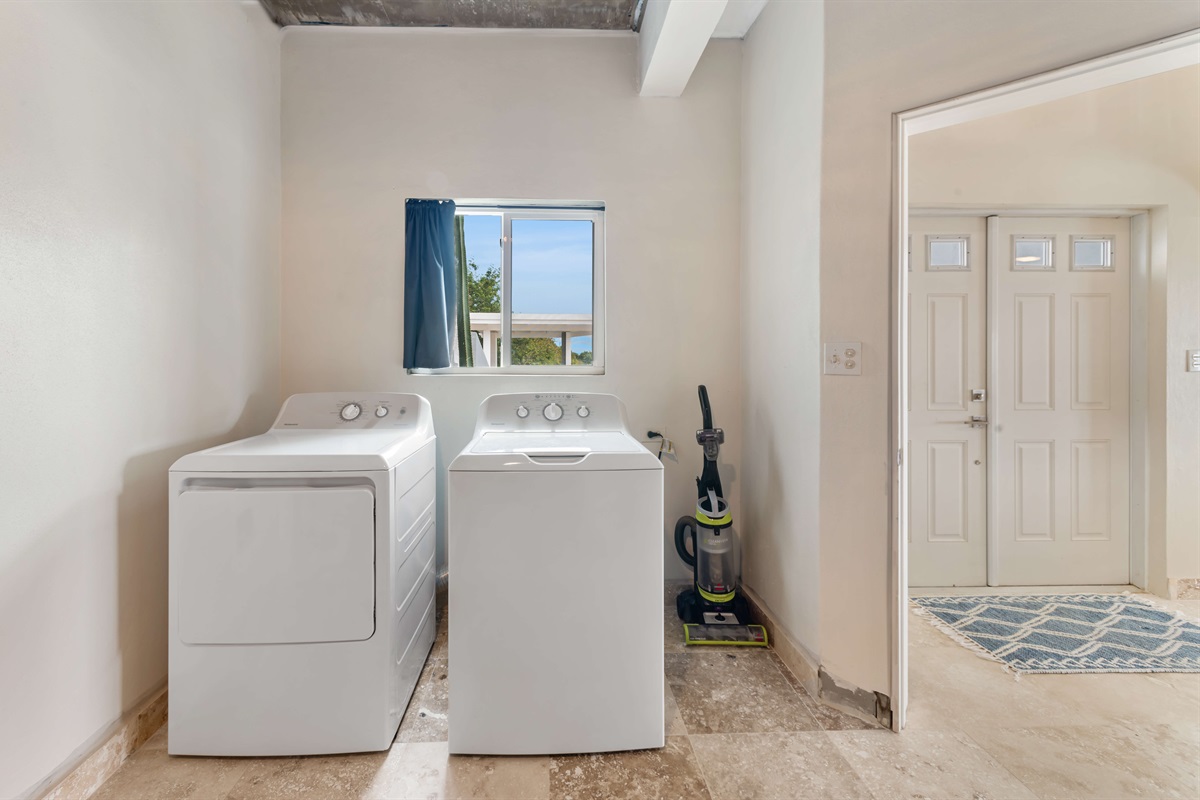 Easily access the villa with stairs leading from the driveway.