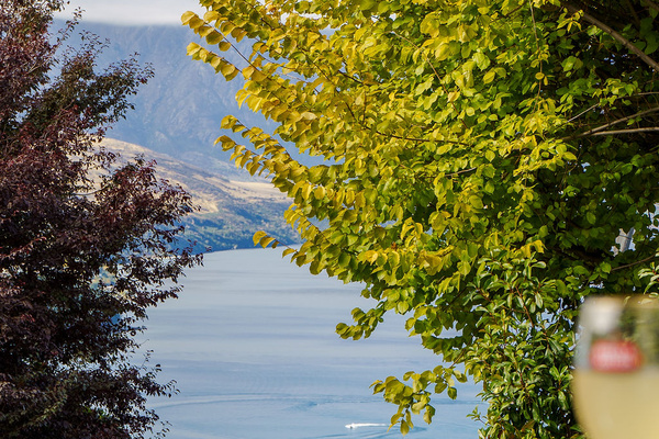Views of Lake Wakatipu and the Remarkables from the downstairs balcony.