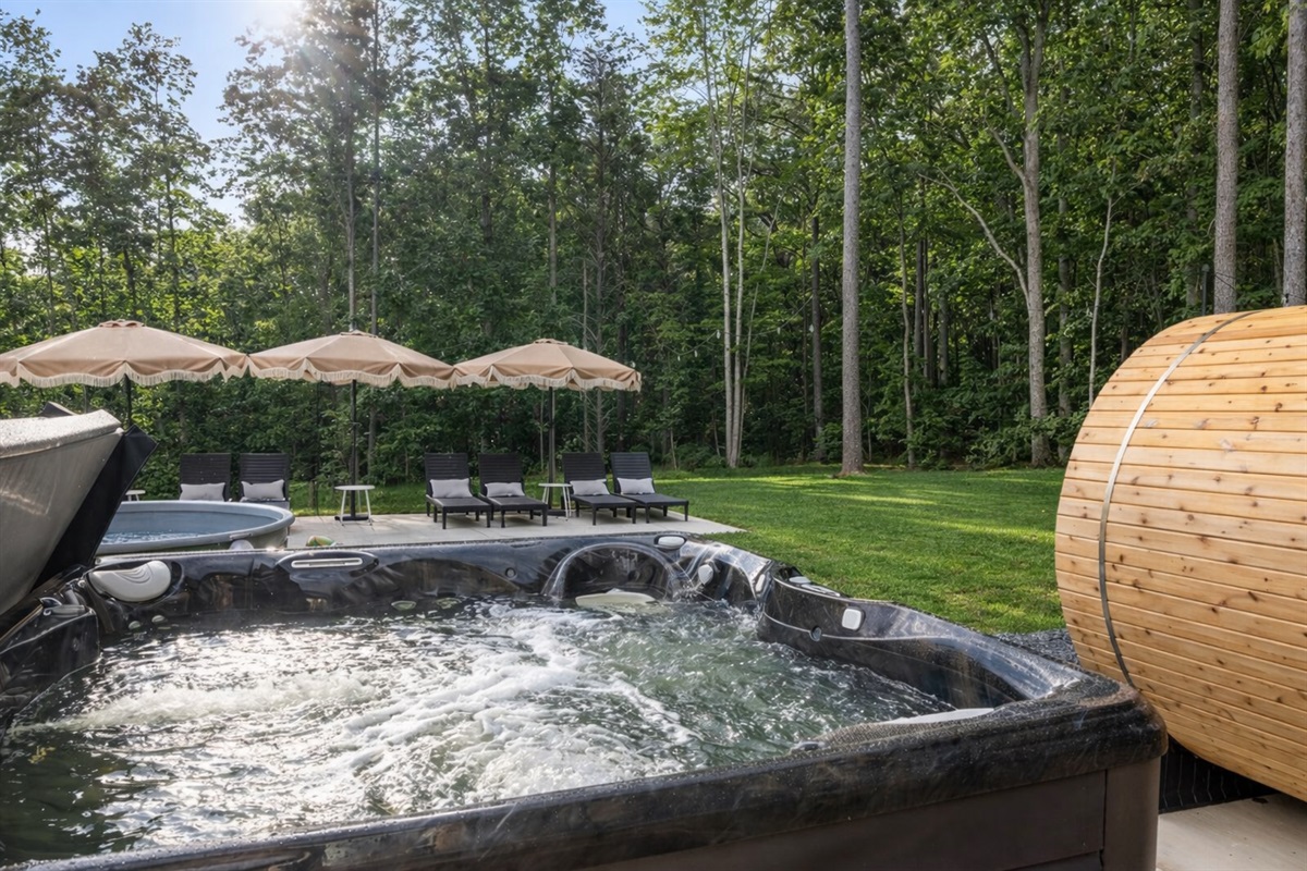 Step into the hot tub and let the stillness of the mountains do the rest.
