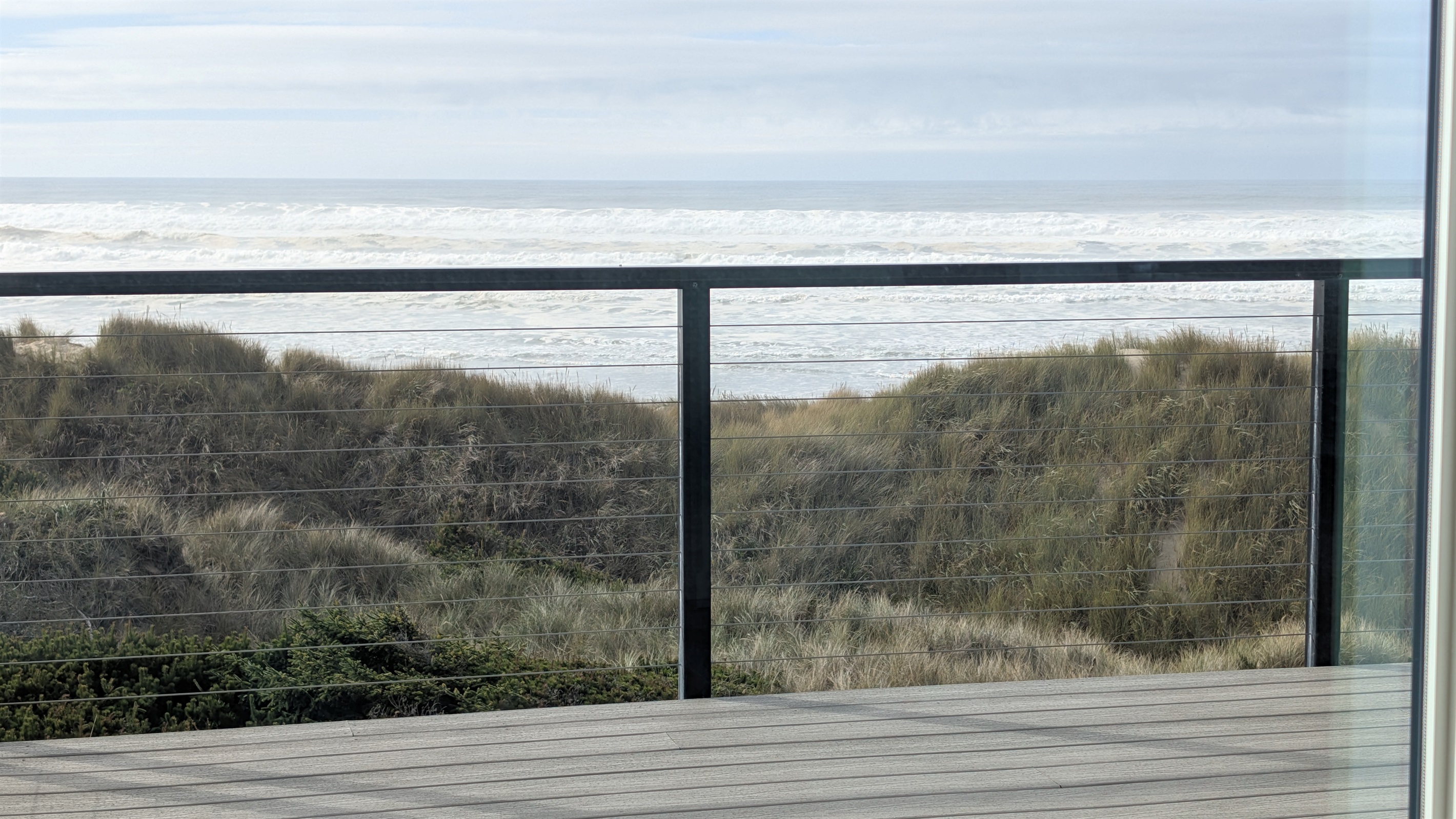 Stormy high tide late October-Living room view.