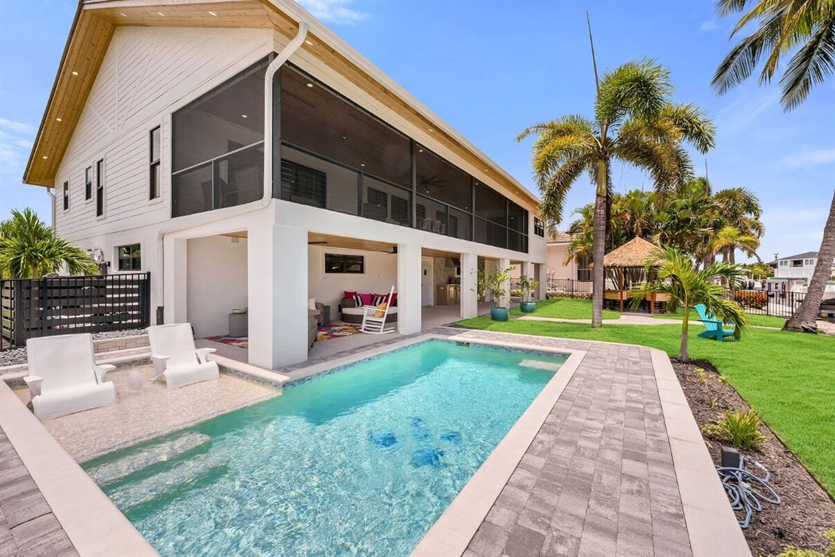 Outdoor pool, patio & backyard