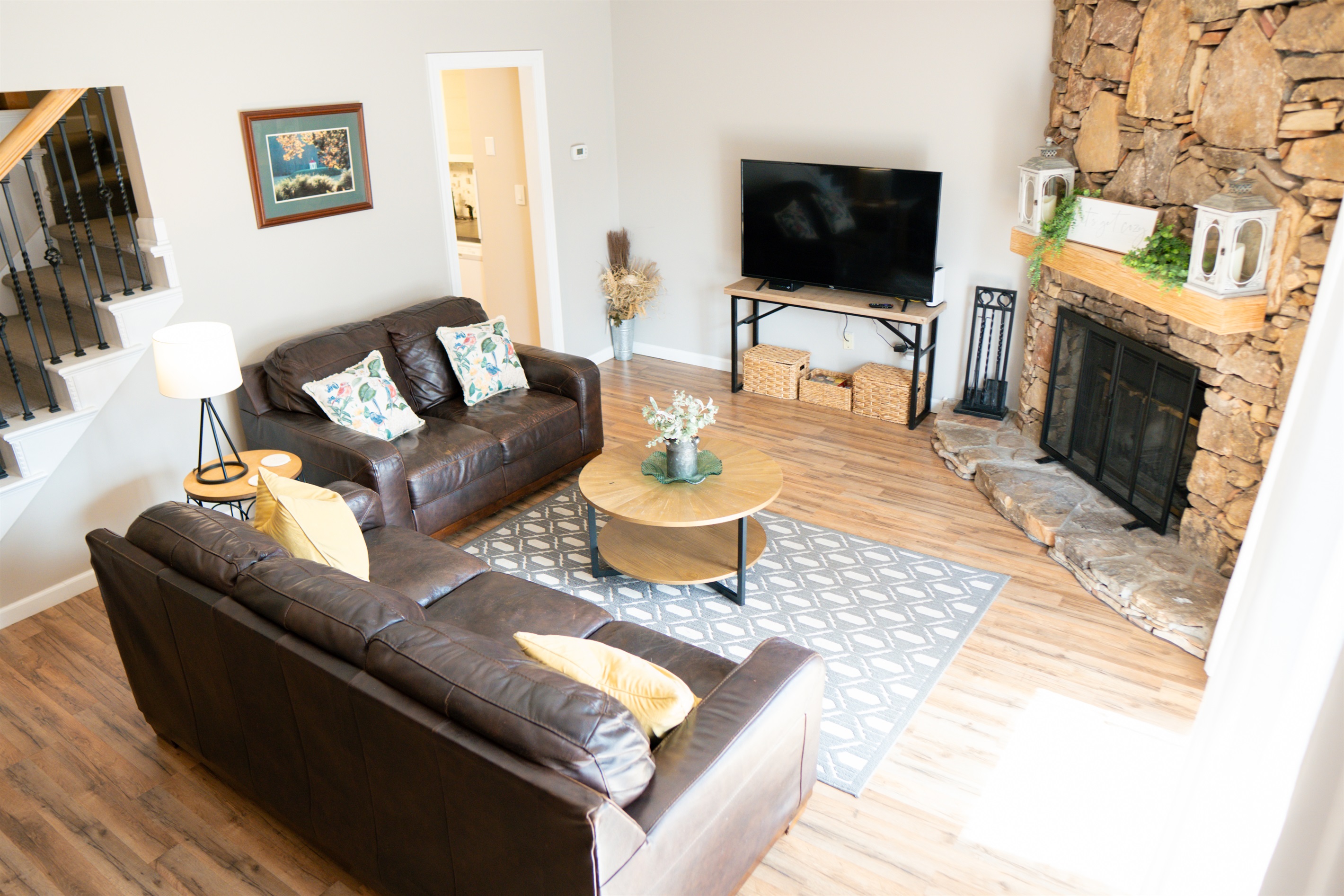 Living Room with Fireplace