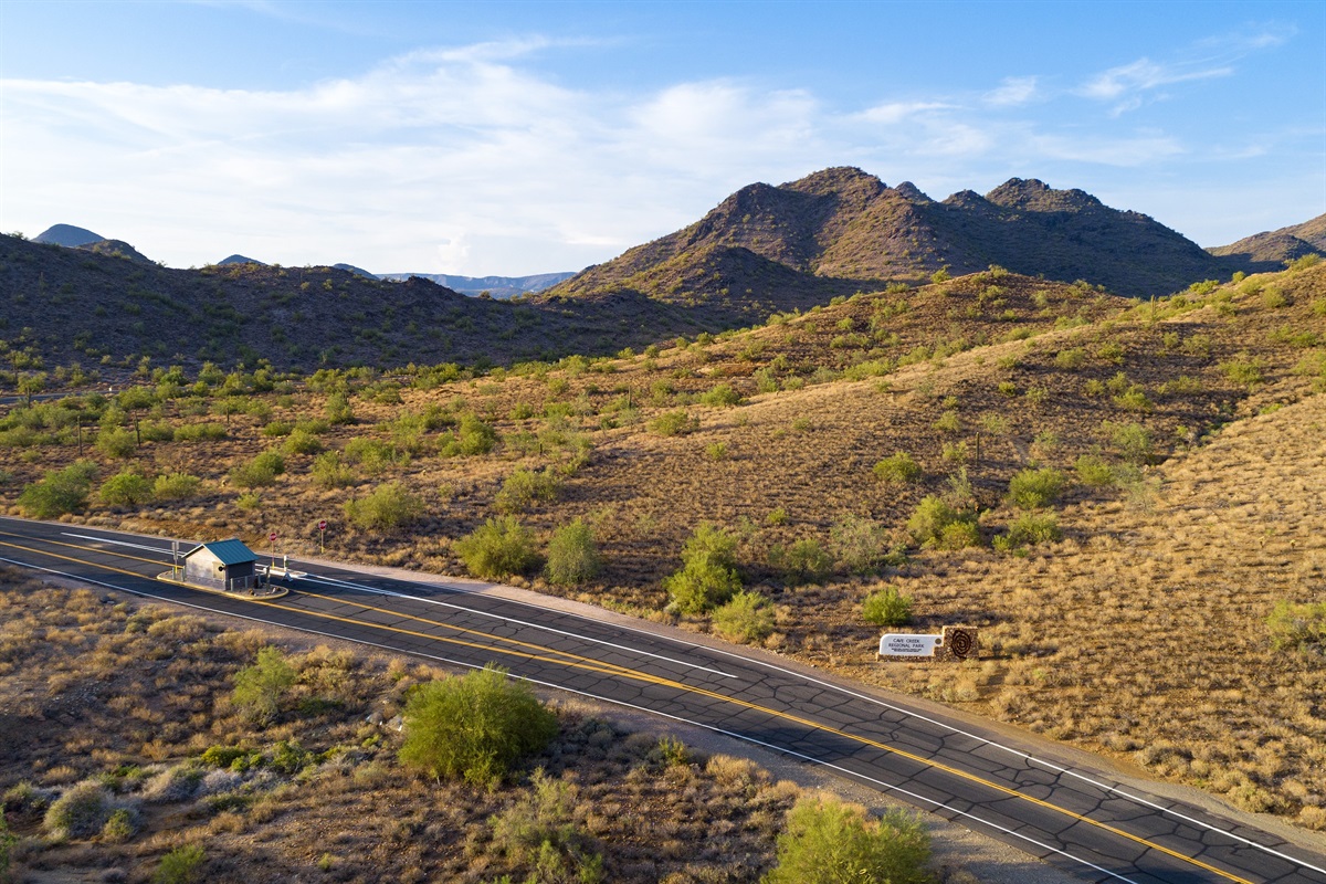 Entrance to the Cave Creek Recreational Park.  Great Hiking