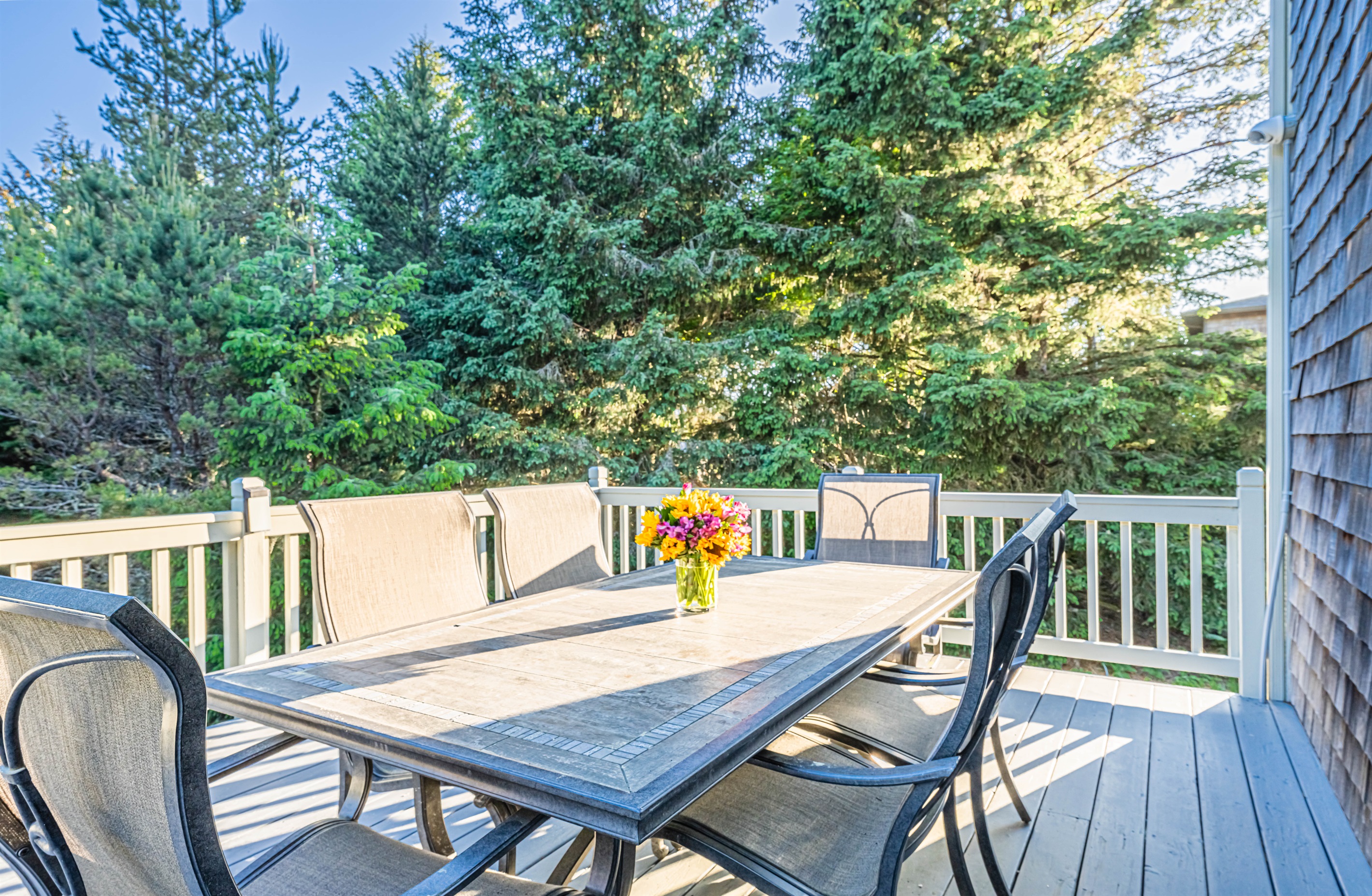 Back deck with table & chairs / seating for 6