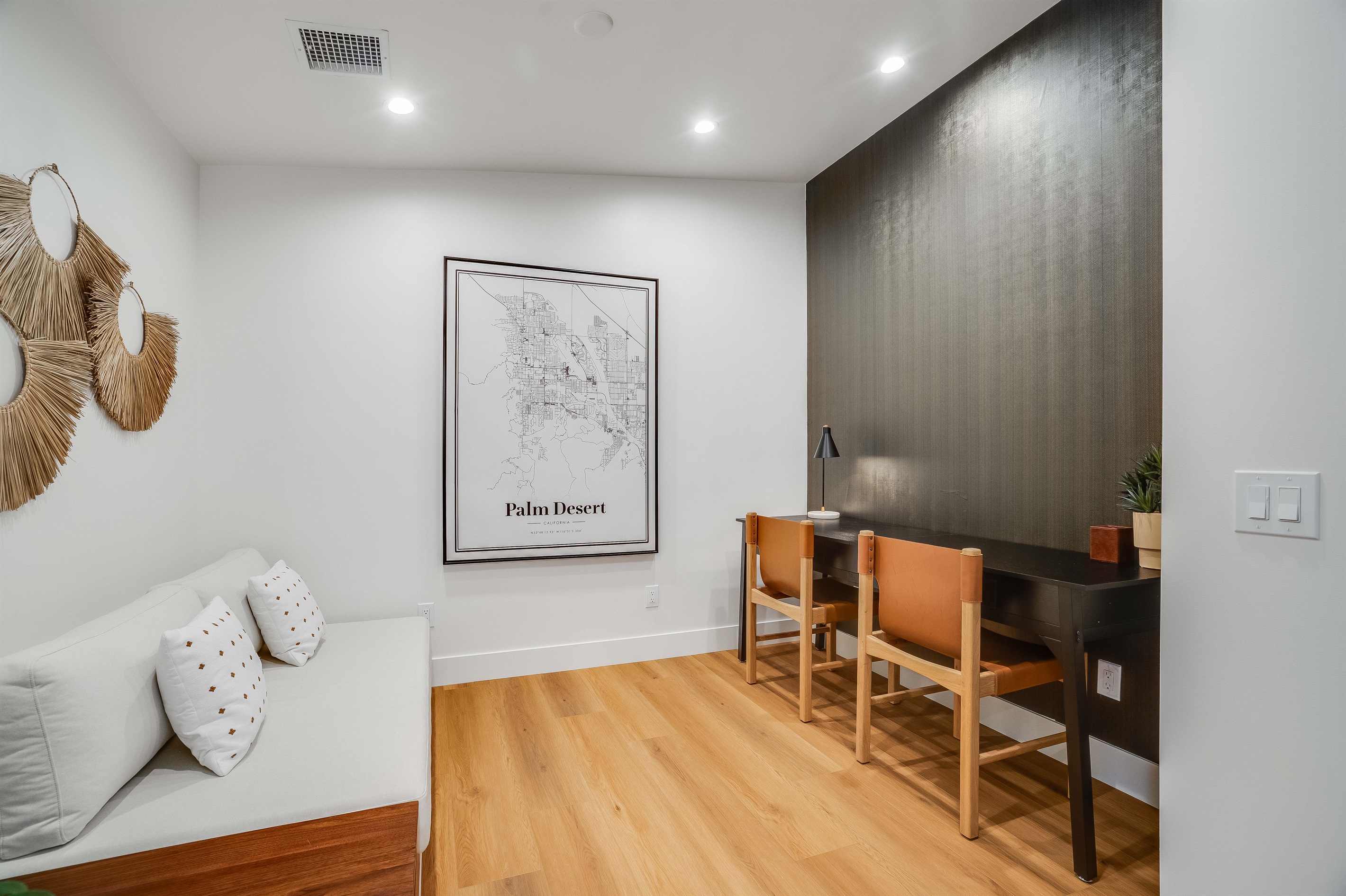 Office with dedicated workspace
