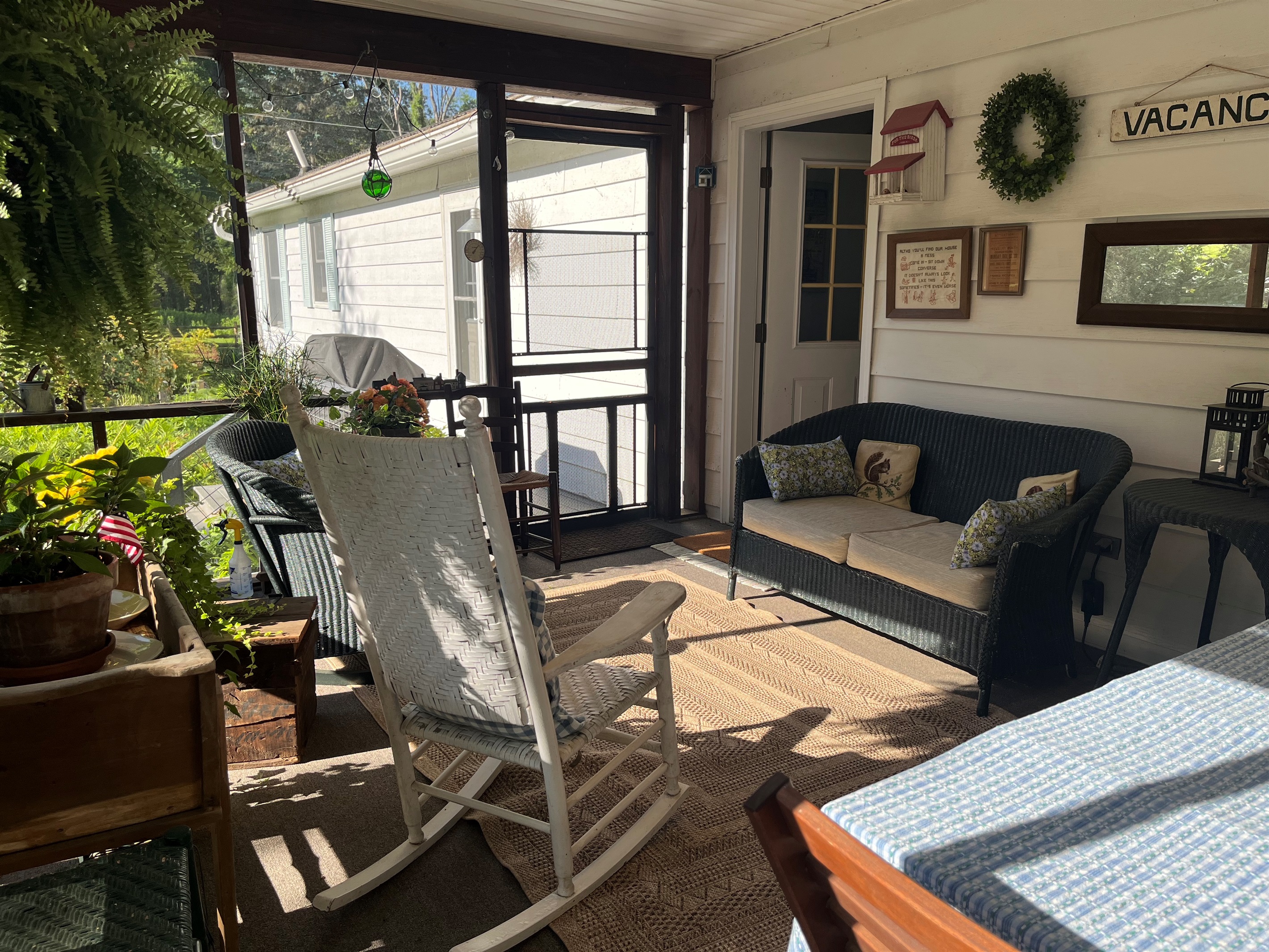 Enjoy the quiet of the backyard