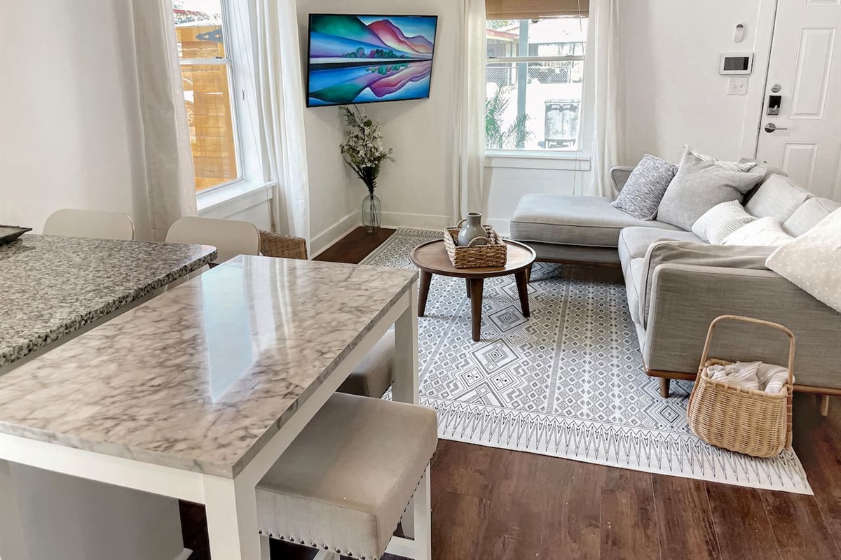 Enough seating for everyone to enjoy and benches and chairs so all can eat together.