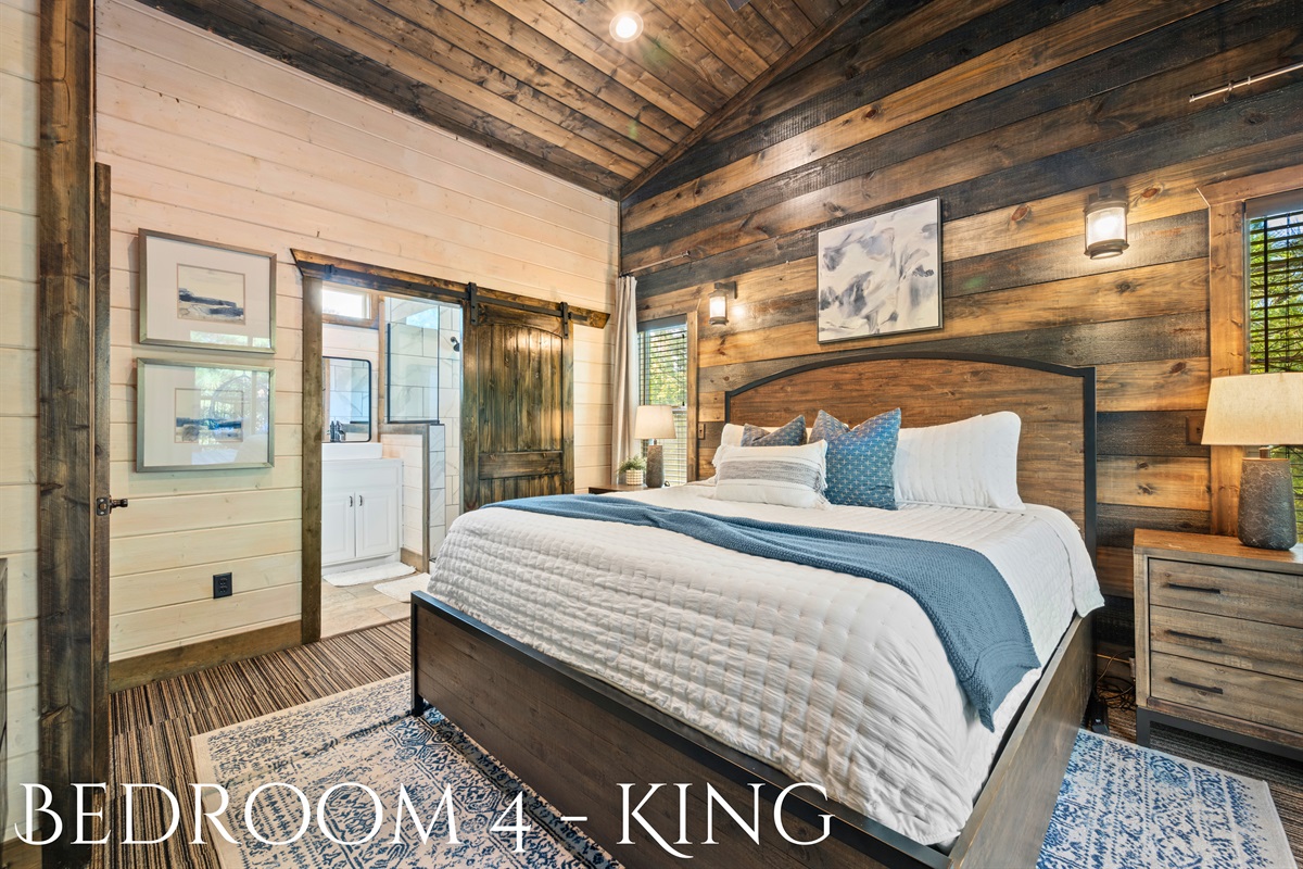 This bright king bedroom offers stunning views, perfect for waking up refreshed and ready for adventure.