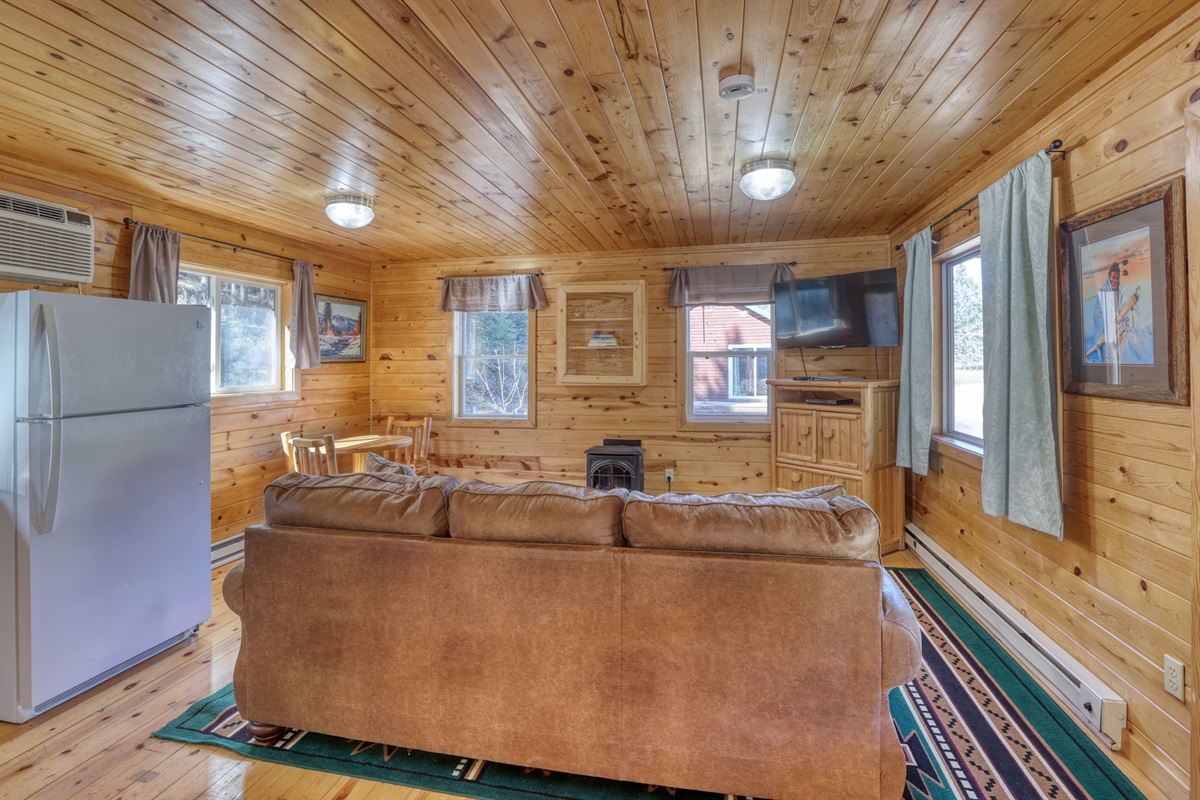 Living area with TV and sofa