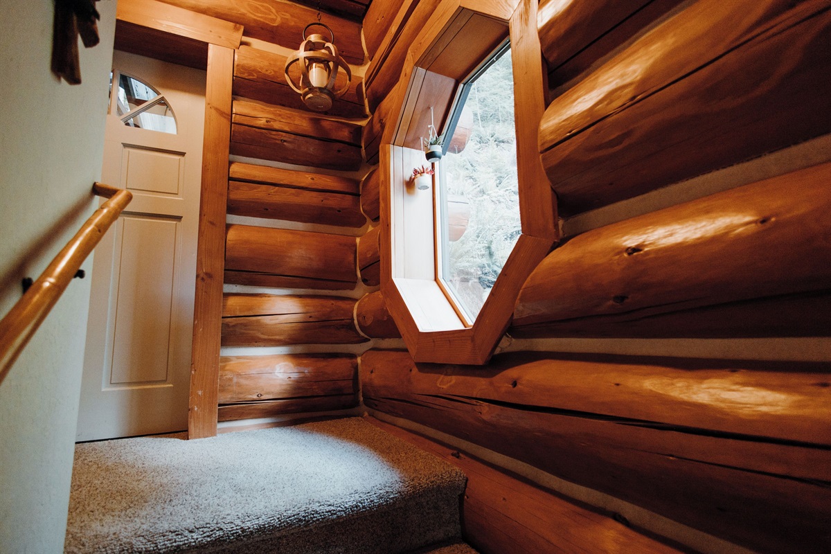 Stairway to the backdoor and second level.